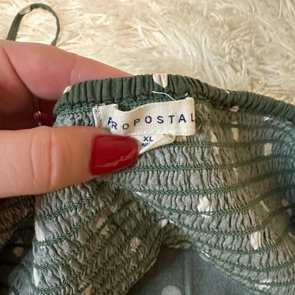 Aeropostale Green polka dot dress - Picture 9 of 10